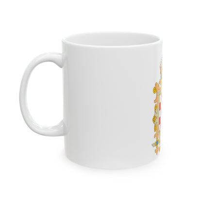 Coat of Arms of Kingdom of Croatia - White Coffee Mug-The Sticker Space