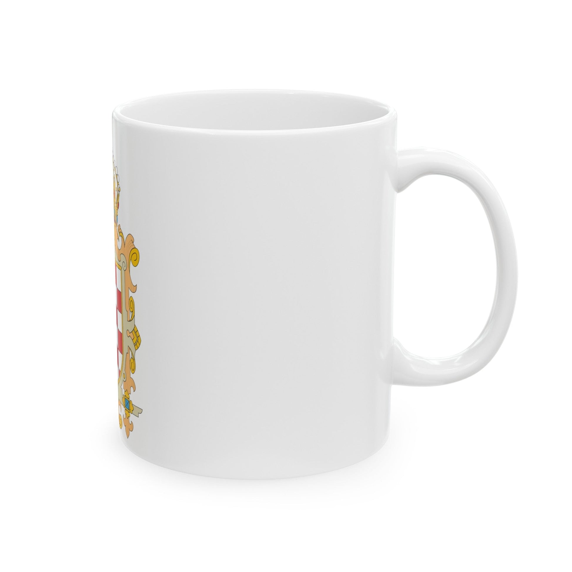 Coat of Arms of Kingdom of Croatia - White Coffee Mug-The Sticker Space