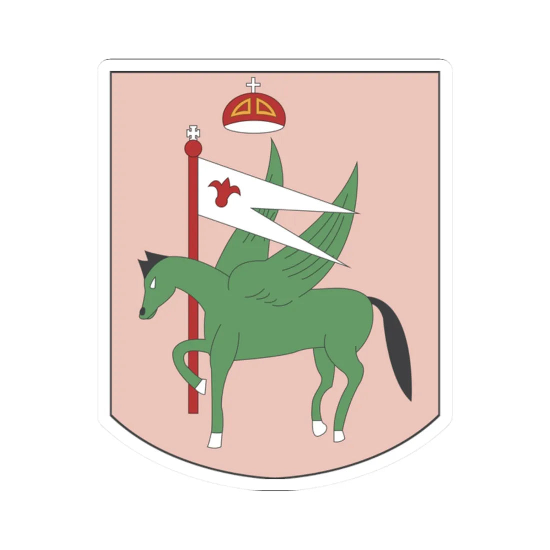 Coat of arms of Kingdom of Kakheti (Georgia) (Coat of Arms) STICKER Vinyl Kiss-Cut Decal 2 Inch White - The Sticker Space