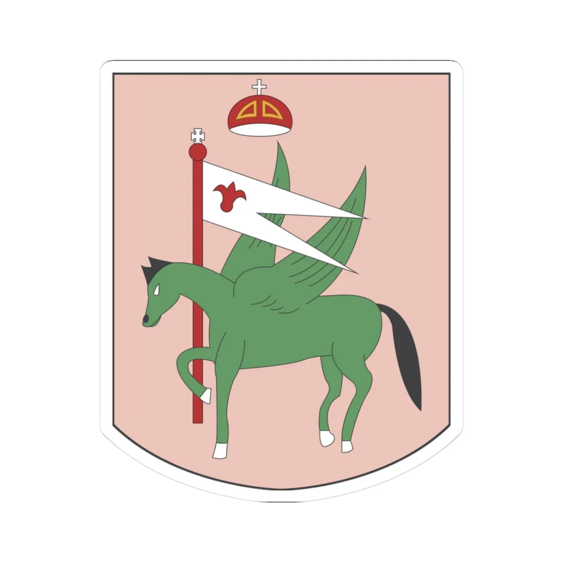 Coat of arms of Kingdom of Kakheti (Georgia) (Coat of Arms) STICKER Vinyl Kiss-Cut Decal 3 Inch White - The Sticker Space