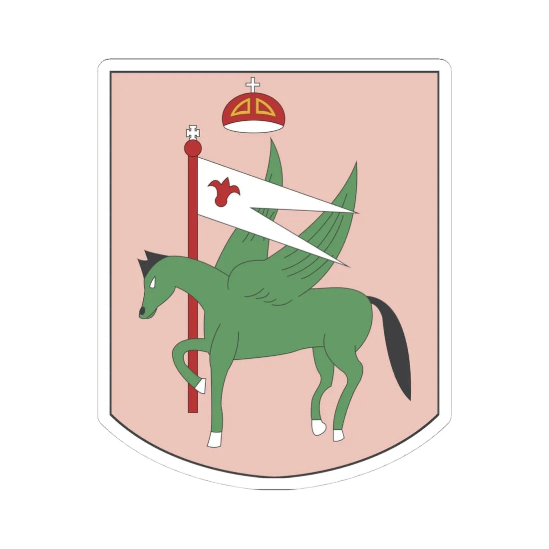 Coat of arms of Kingdom of Kakheti (Georgia) (Coat of Arms) STICKER Vinyl Kiss-Cut Decal 4 Inch White - The Sticker Space