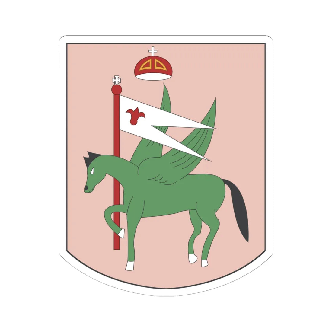 Coat of arms of Kingdom of Kakheti (Georgia) (Coat of Arms) STICKER Vinyl Kiss-Cut Decal 6 Inch White - The Sticker Space