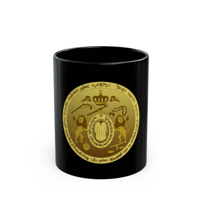 Coat of arms of Kingdom of Kartli-Kakheti - Black Coffee Mug-11oz-The Sticker Space