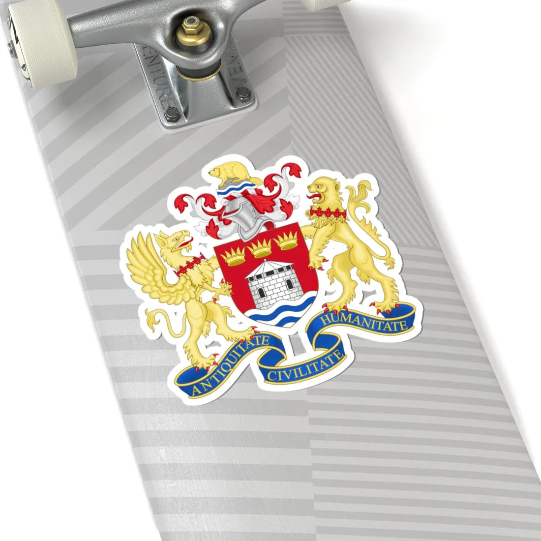 Coat of arms of Kingston Canada (Canada) (Coat of Arms) STICKER Vinyl Kiss-Cut Decal - The Sticker Space