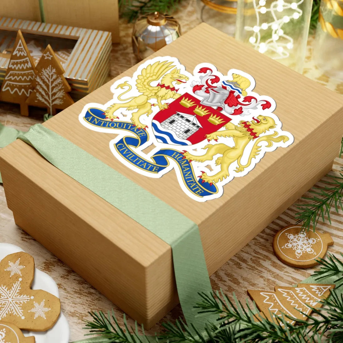 Coat of arms of Kingston Canada (Canada) (Coat of Arms) STICKER Vinyl Kiss-Cut Decal - The Sticker Space