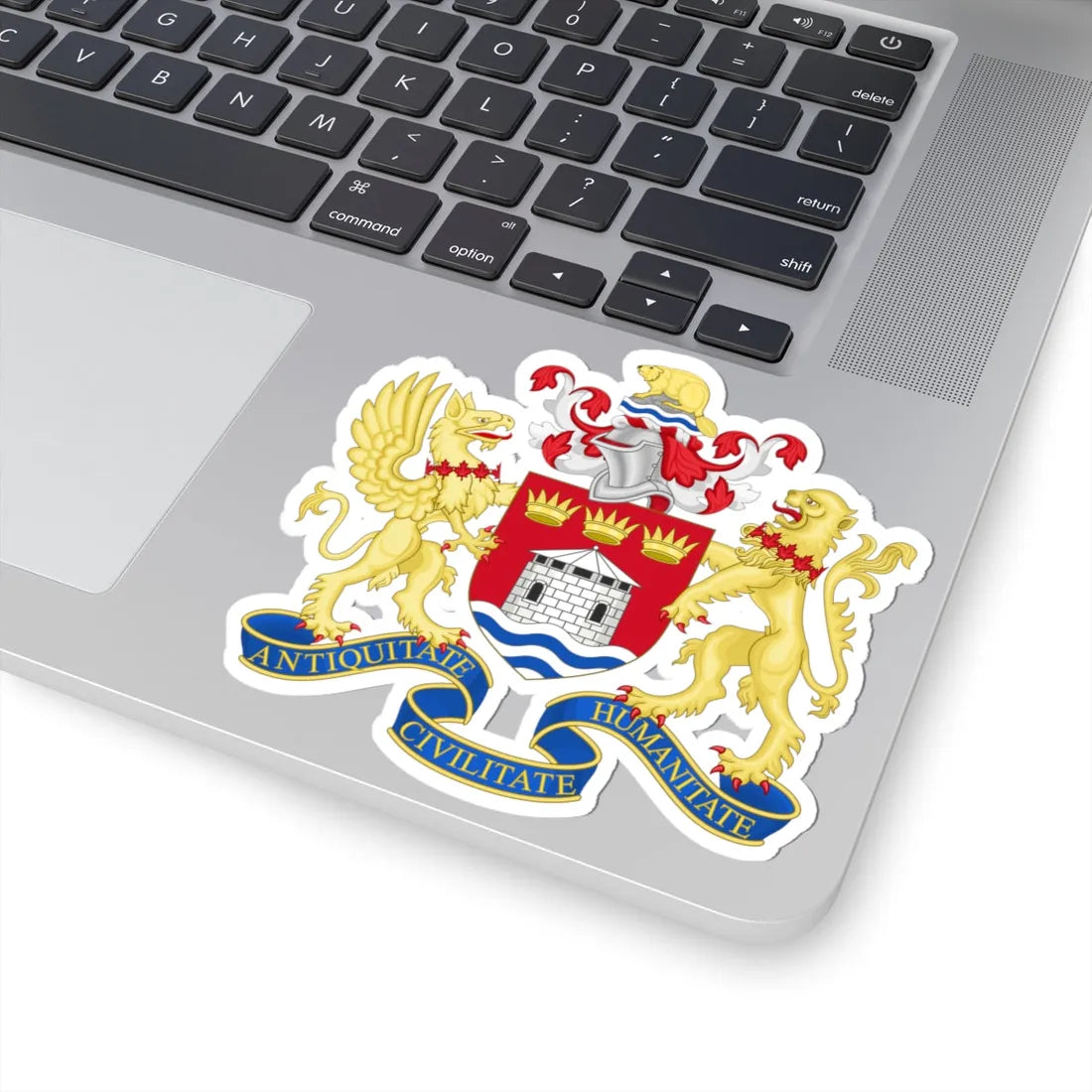 Coat of arms of Kingston Canada (Canada) (Coat of Arms) STICKER Vinyl Kiss-Cut Decal - The Sticker Space