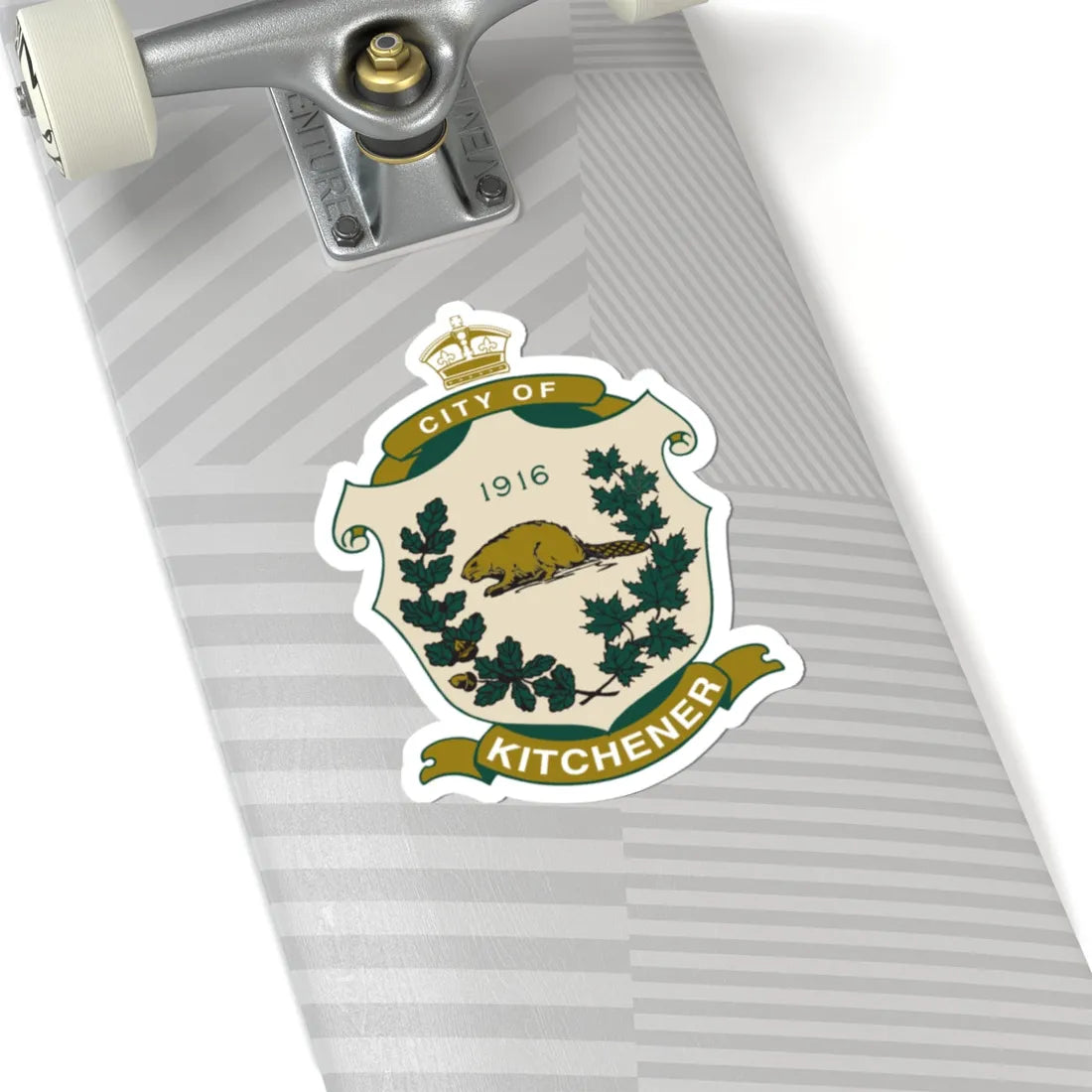 Coat of arms of Kitchener Canada (Canada) (Coat of Arms) STICKER Vinyl Kiss-Cut Decal - The Sticker Space