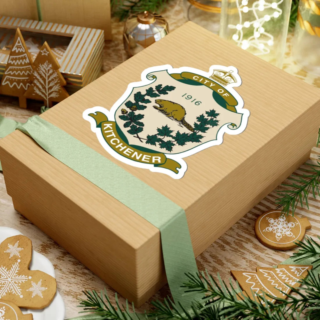 Coat of arms of Kitchener Canada (Canada) (Coat of Arms) STICKER Vinyl Kiss-Cut Decal - The Sticker Space