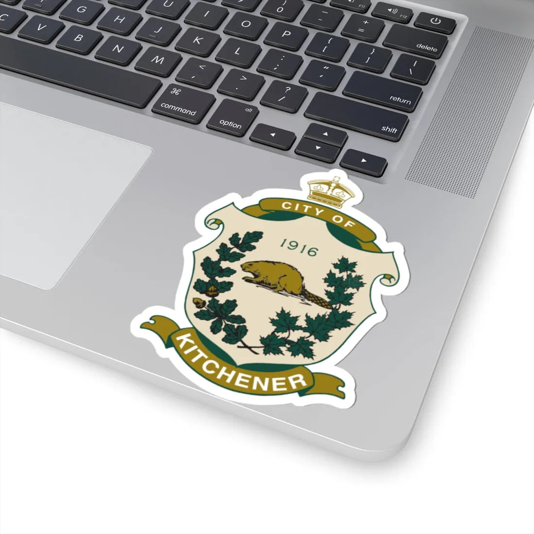 Coat of arms of Kitchener Canada (Canada) (Coat of Arms) STICKER Vinyl Kiss-Cut Decal - The Sticker Space