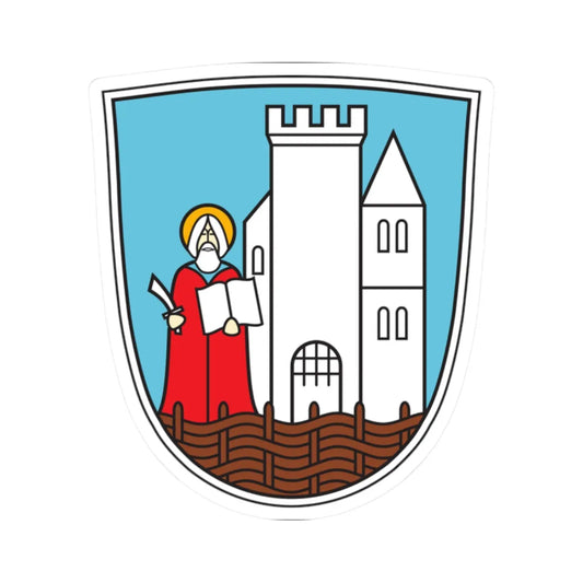 Coat of arms of Kočevje (Slovenia) (Coat of Arms) STICKER Vinyl Kiss-Cut Decal 2 Inch White - The Sticker Space