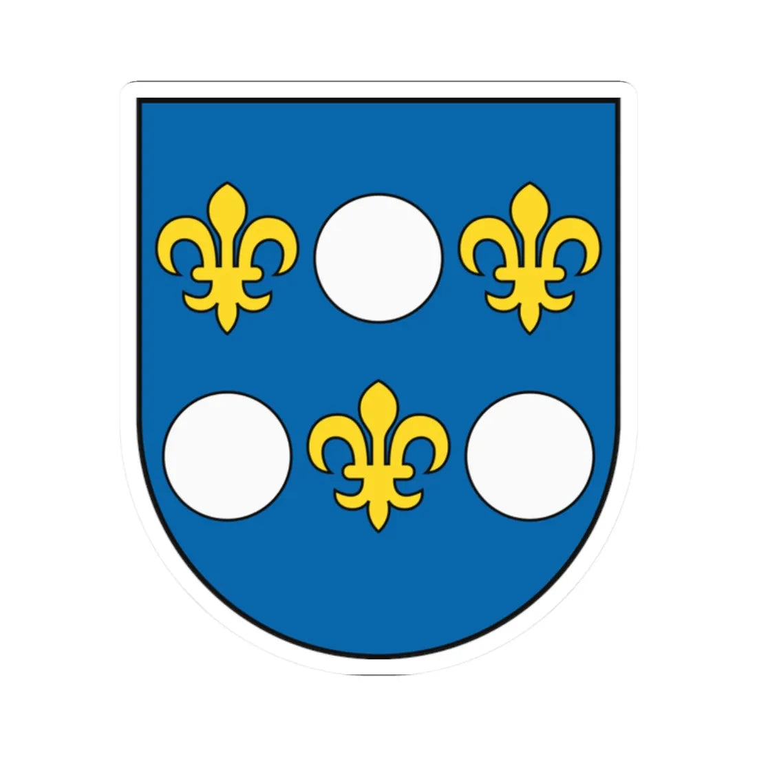 Coat of Arms of Košice-Juh (Slovakia) (Coat of Arms) STICKER Vinyl Kiss-Cut Decal 2 Inch White - The Sticker Space