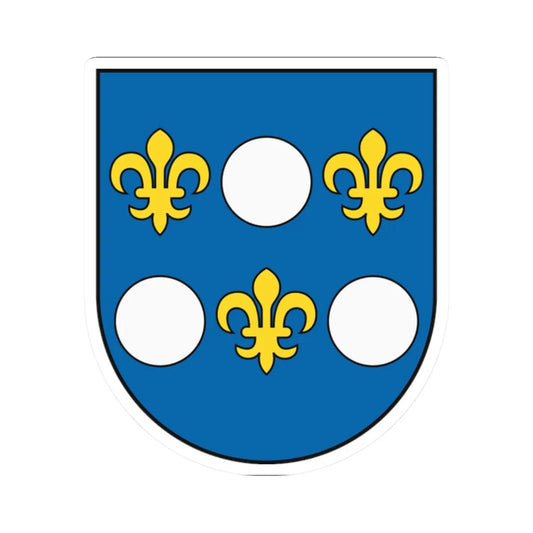 Coat of Arms of Košice-Juh (Slovakia) (Coat of Arms) STICKER Vinyl Kiss-Cut Decal 2 Inch White - The Sticker Space