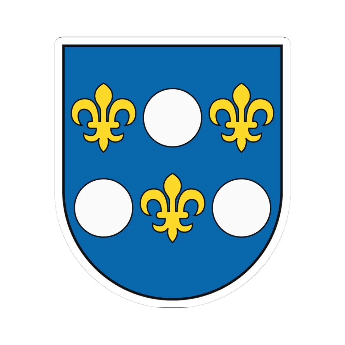 Coat of Arms of Košice-Juh (Slovakia) (Coat of Arms) STICKER Vinyl Kiss-Cut Decal 3 Inch White - The Sticker Space