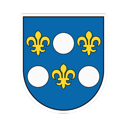 Coat of Arms of Košice-Juh (Slovakia) (Coat of Arms) STICKER Vinyl Kiss-Cut Decal 3 Inch White - The Sticker Space