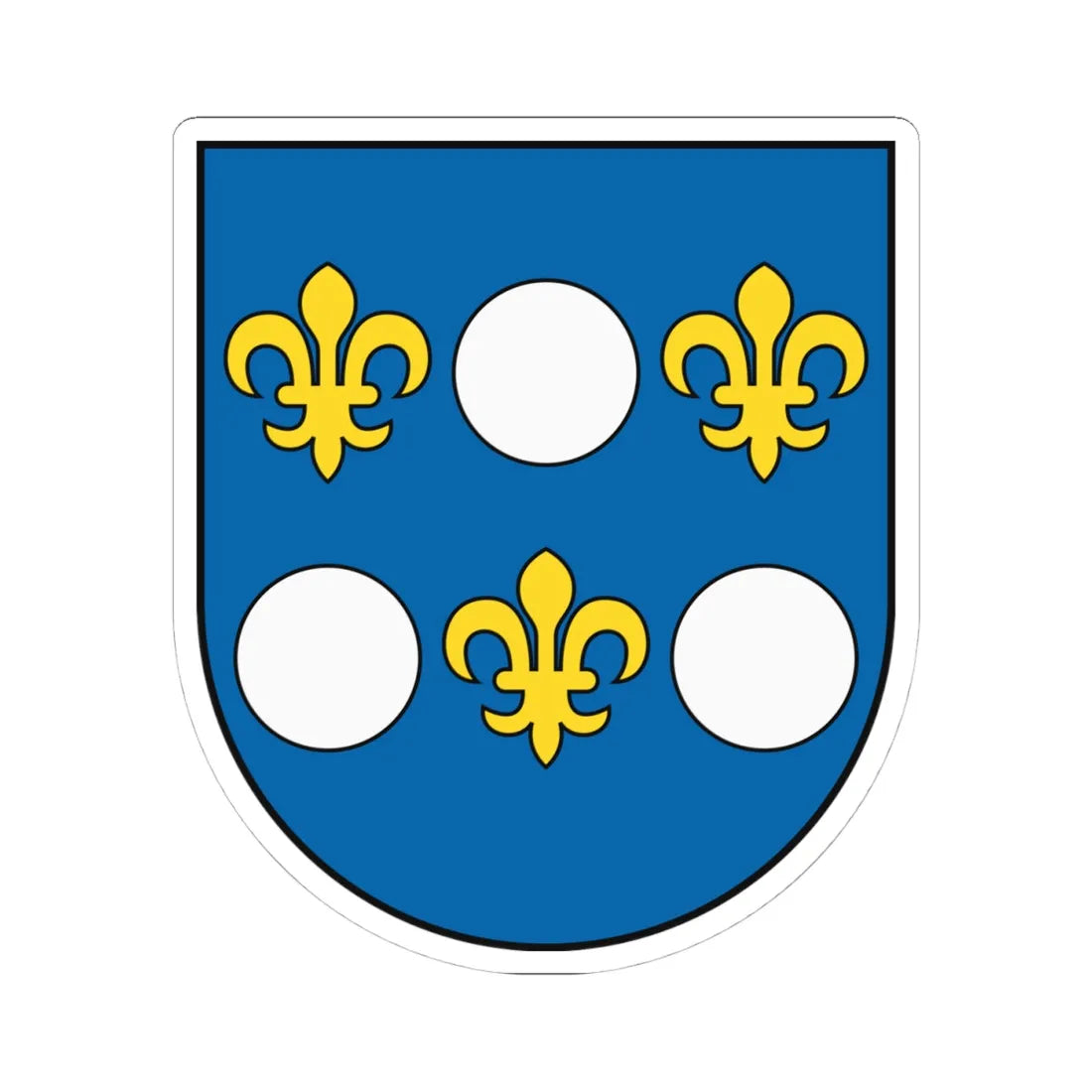 Coat of Arms of Košice-Juh (Slovakia) (Coat of Arms) STICKER Vinyl Kiss-Cut Decal 4 Inch White - The Sticker Space