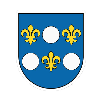 Coat of Arms of Košice-Juh (Slovakia) (Coat of Arms) STICKER Vinyl Kiss-Cut Decal 4 Inch White - The Sticker Space