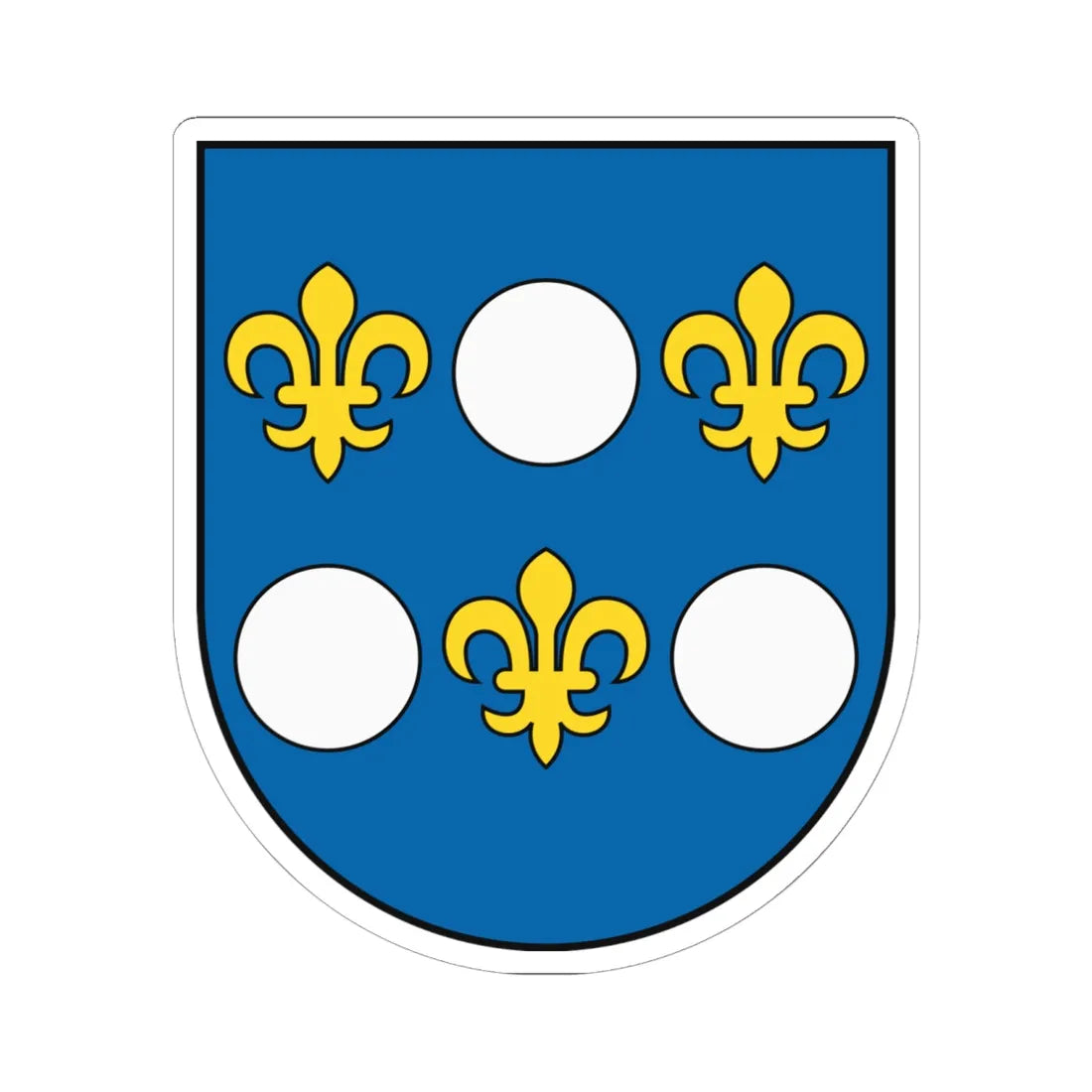 Coat of Arms of Košice-Juh (Slovakia) (Coat of Arms) STICKER Vinyl Kiss-Cut Decal 6 Inch White - The Sticker Space