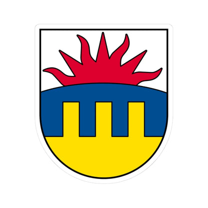 Coat of arms of Košice-Západ (Slovakia) (Coat of Arms) STICKER Vinyl Kiss-Cut Decal 3 Inch White - The Sticker Space