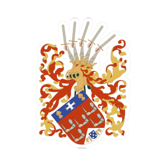 Coat of arms of Kongo (Portugal) (Coat of Arms) STICKER Vinyl Kiss-Cut Decal 2 Inch White - The Sticker Space