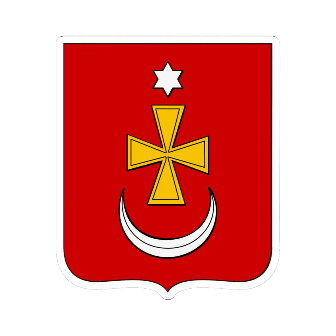 Coat of arms of Konotop 1782 (Russia) (Coat of Arms) STICKER Vinyl Kiss-Cut Decal 3 Inch White - The Sticker Space