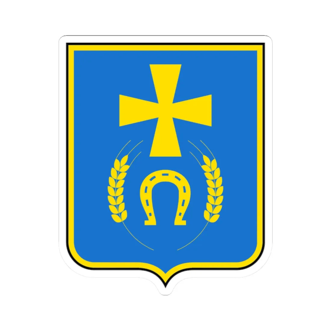 Coat of arms of Konotop Raion 2000-2020 (Ukraine) (Coat of Arms) STICKER Vinyl Kiss-Cut Decal 2 Inch White - The Sticker Space