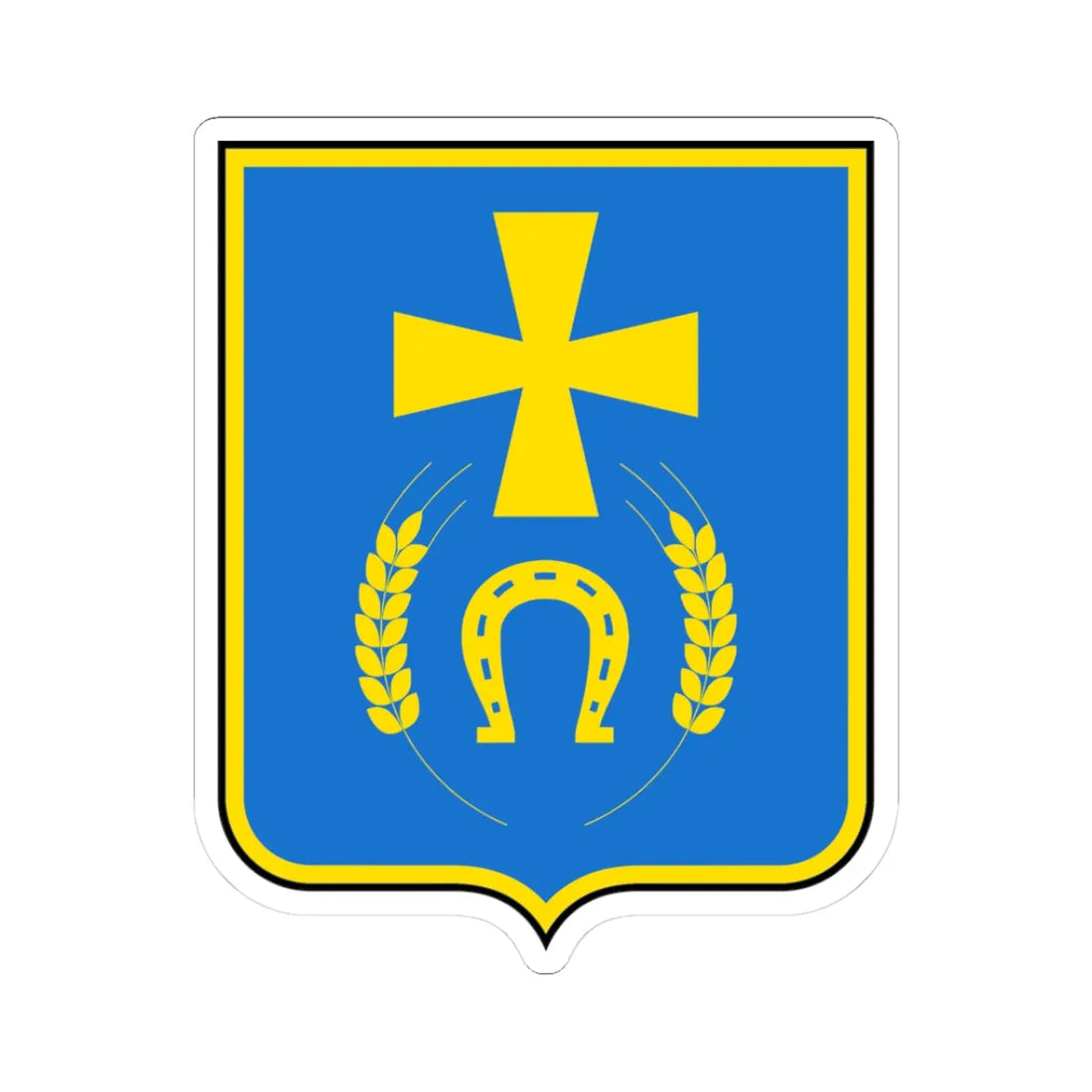 Coat of arms of Konotop Raion 2000-2020 (Ukraine) (Coat of Arms) STICKER Vinyl Kiss-Cut Decal 3 Inch White - The Sticker Space