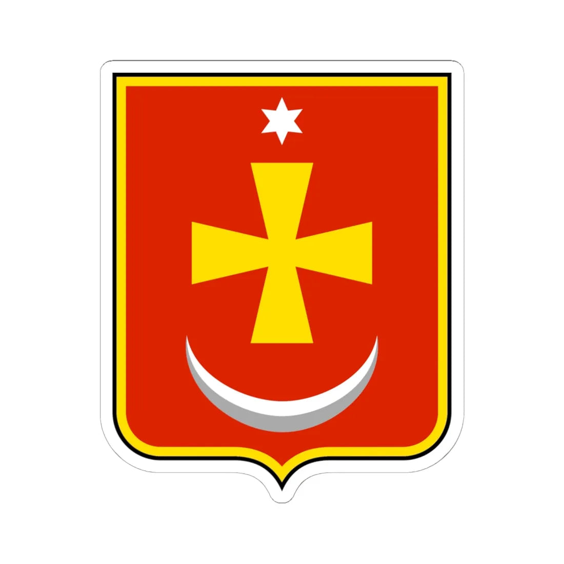 Coat of arms of Konotop (Ukraine) (Coat of Arms) STICKER Vinyl Kiss-Cut Decal 6 Inch White - The Sticker Space