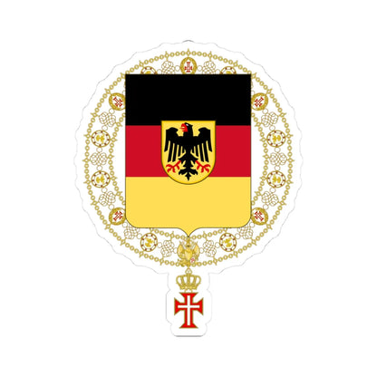 Coat of Arms of Konrad Adenauer Supreme Order of Christ (Germany) (Coat of Arms) STICKER Vinyl Kiss-Cut Decal 3 Inch White - The Sticker Space