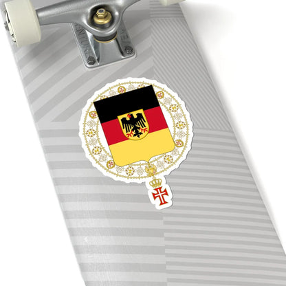 Coat of Arms of Konrad Adenauer Supreme Order of Christ (Germany) (Coat of Arms) STICKER Vinyl Kiss-Cut Decal - The Sticker Space