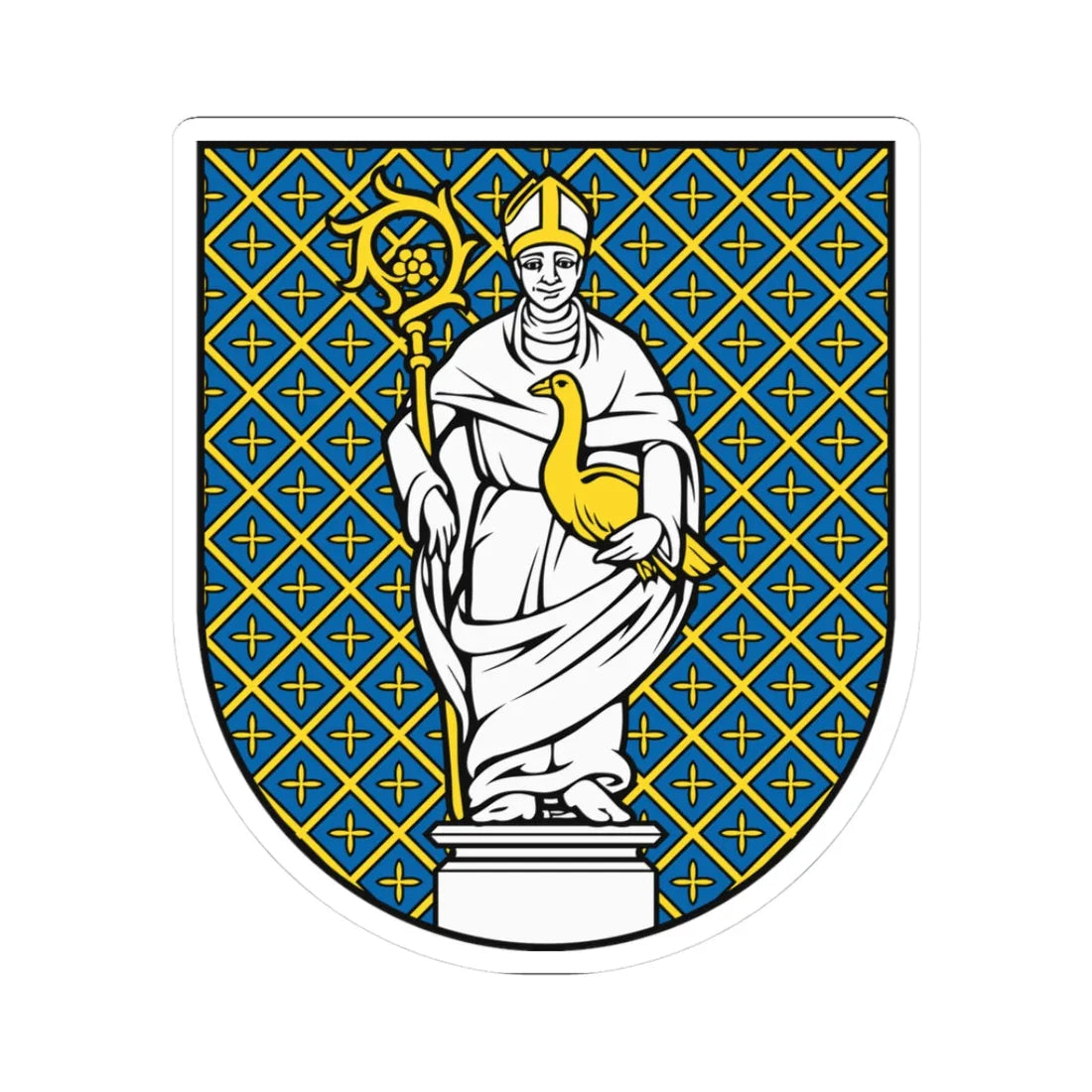 Coat of Arms of Kopernica (Slovakia) (Coat of Arms) STICKER Vinyl Kiss-Cut Decal 3 Inch White - The Sticker Space