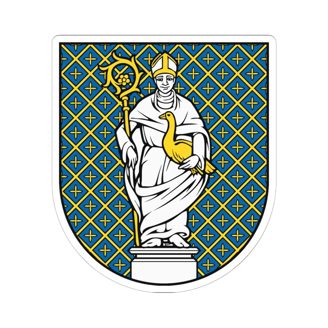 Coat of Arms of Kopernica (Slovakia) (Coat of Arms) STICKER Vinyl Kiss-Cut Decal 6 Inch White - The Sticker Space