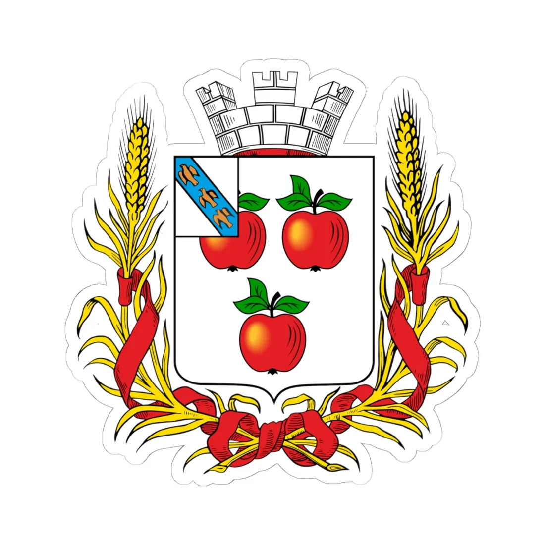 Coat of arms of Korocha 1860 (Russia) (Coat of Arms) STICKER Vinyl Kiss-Cut Decal 6 Inch White - The Sticker Space