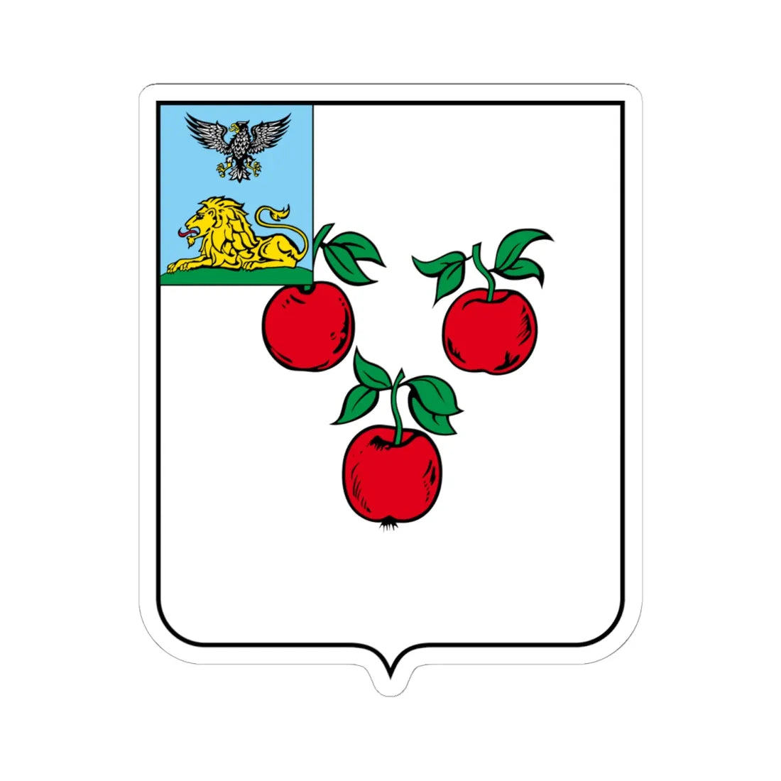 Coat of Arms of Korocha Belgorod oblast (Russia) (Coat of Arms) STICKER Vinyl Kiss-Cut Decal 6 Inch White - The Sticker Space