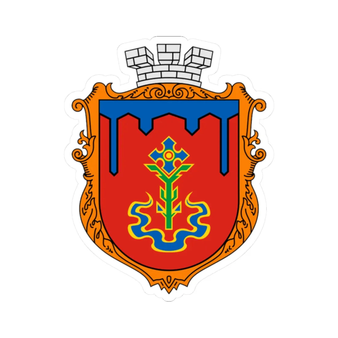 Coat of Arms of Korosten (Ukraine) (Coat of Arms) STICKER Vinyl Kiss-Cut Decal 2 Inch White - The Sticker Space