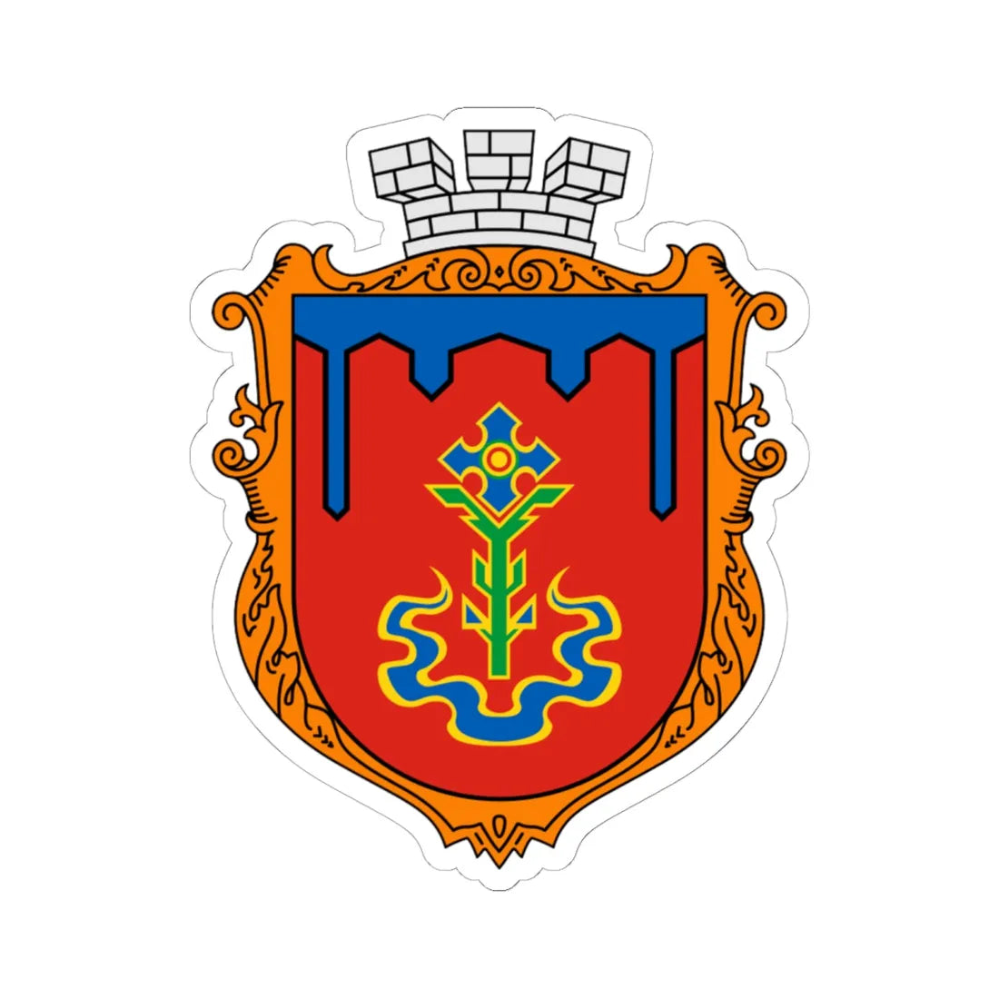 Coat of Arms of Korosten (Ukraine) (Coat of Arms) STICKER Vinyl Kiss-Cut Decal 6 Inch White - The Sticker Space