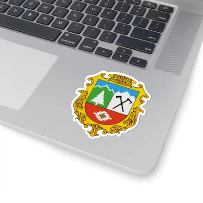 Coat of arms of Kosiv Raion (Ukraine) (Coat of Arms) STICKER Vinyl Kiss-Cut Decal - The Sticker Space