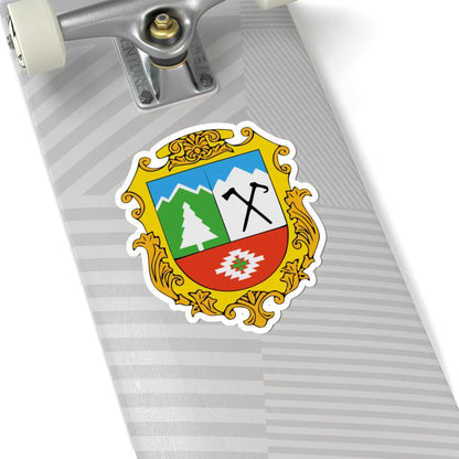 Coat of arms of Kosiv Raion (Ukraine) (Coat of Arms) STICKER Vinyl Kiss-Cut Decal - The Sticker Space