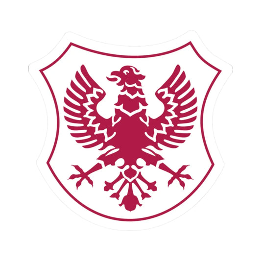 Coat of arms of Kranj with white outline (Slovenia) (Coat of Arms) STICKER Vinyl Kiss-Cut Decal 2 Inch White - The Sticker Space