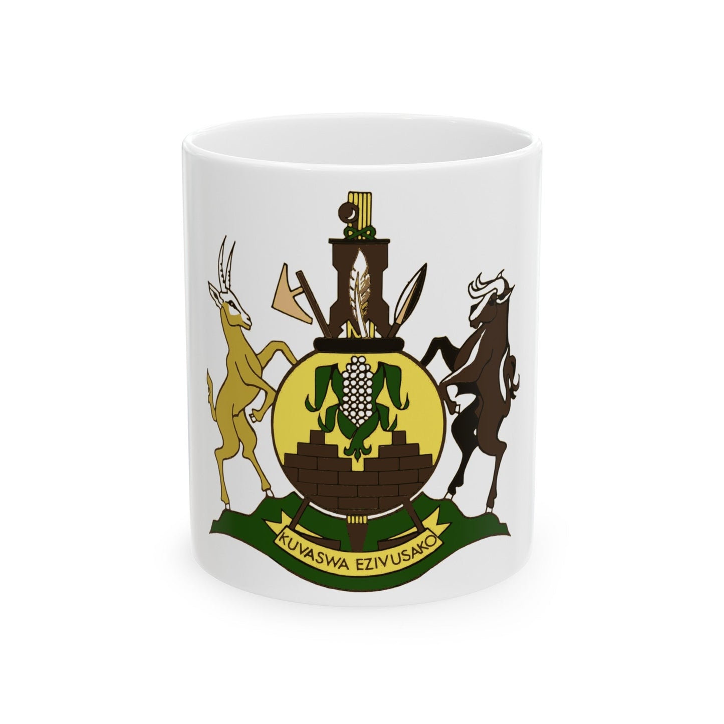 Coat of arms of KwaNdebele - White Coffee Mug-11oz-The Sticker Space