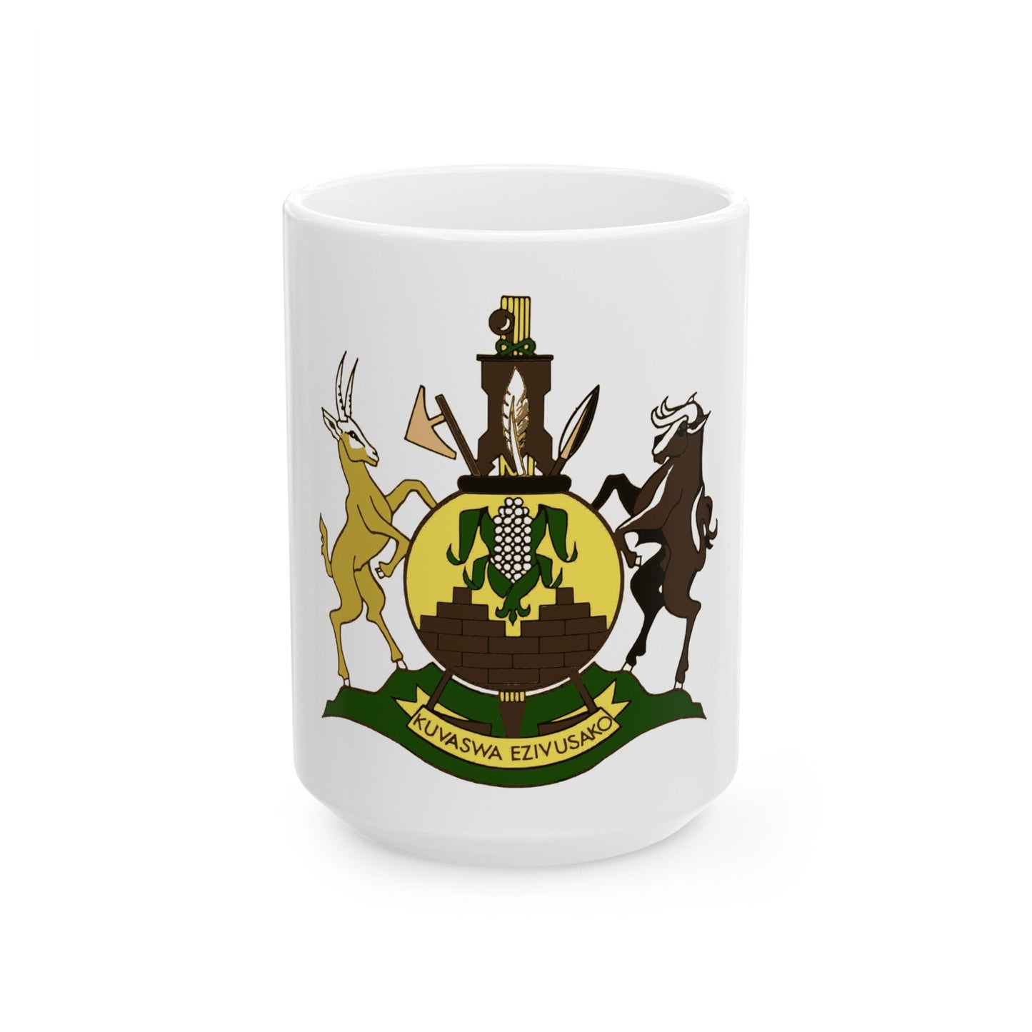 Coat of arms of KwaNdebele - White Coffee Mug-15oz-The Sticker Space