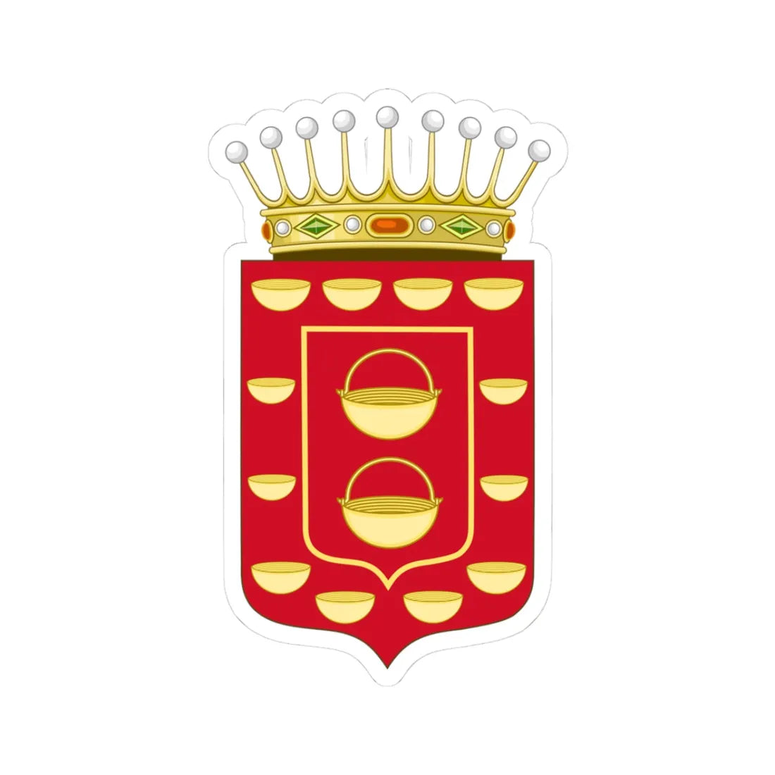 Coat of Arms of La Gomera (Spain) (Coat of Arms) STICKER Vinyl Kiss-Cut Decal 3 Inch White - The Sticker Space