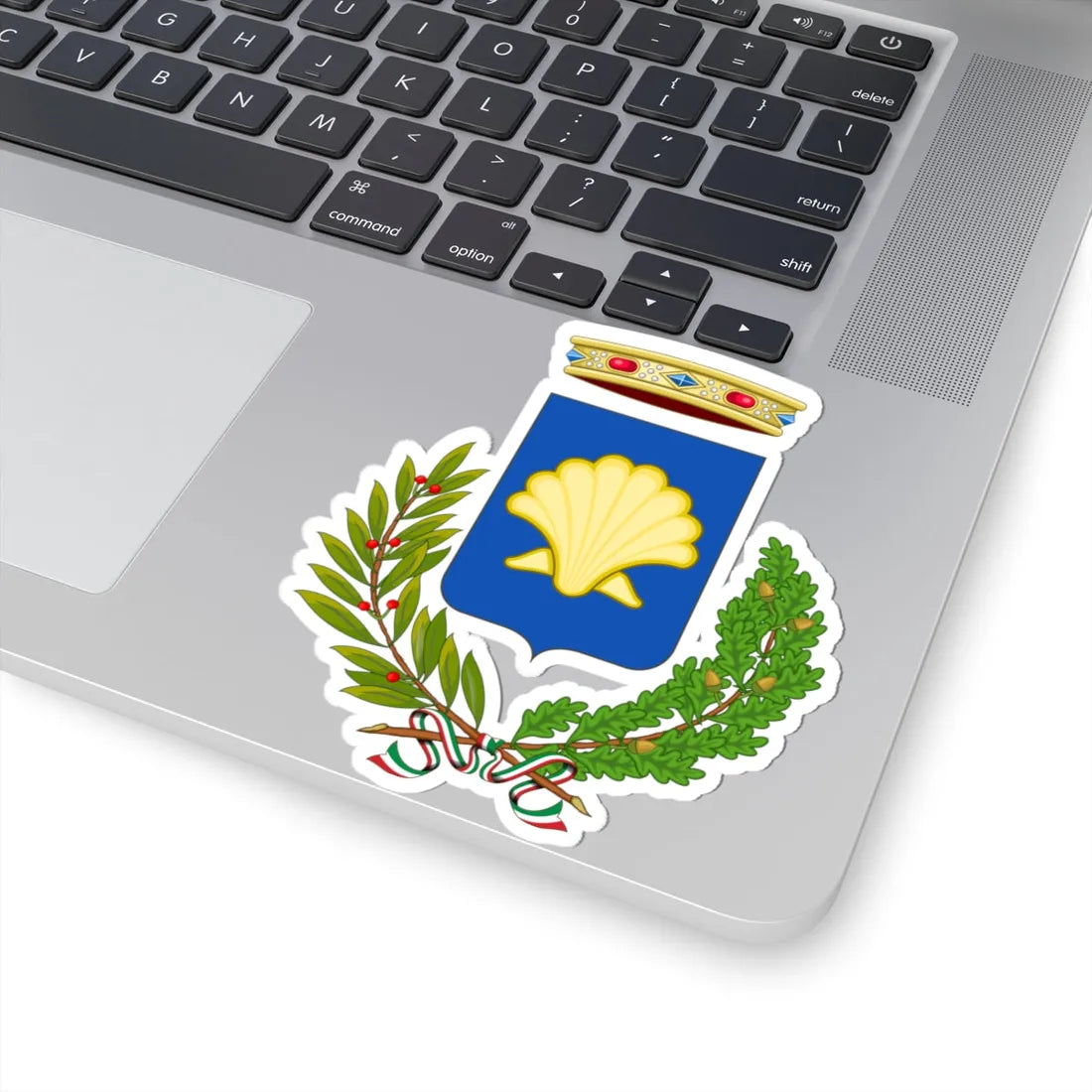 Coat of arms of Lagosanto (Italy) (Coat of Arms) STICKER Vinyl Kiss-Cut Decal - The Sticker Space