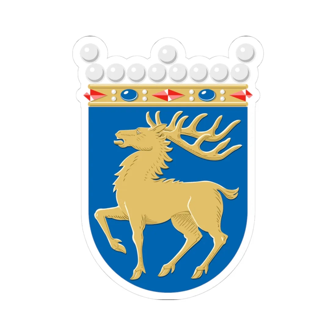 Coat of arms of Åland 2 (Finland) (Coat of Arms) STICKER Vinyl Kiss-Cut Decal 3 Inch White - The Sticker Space