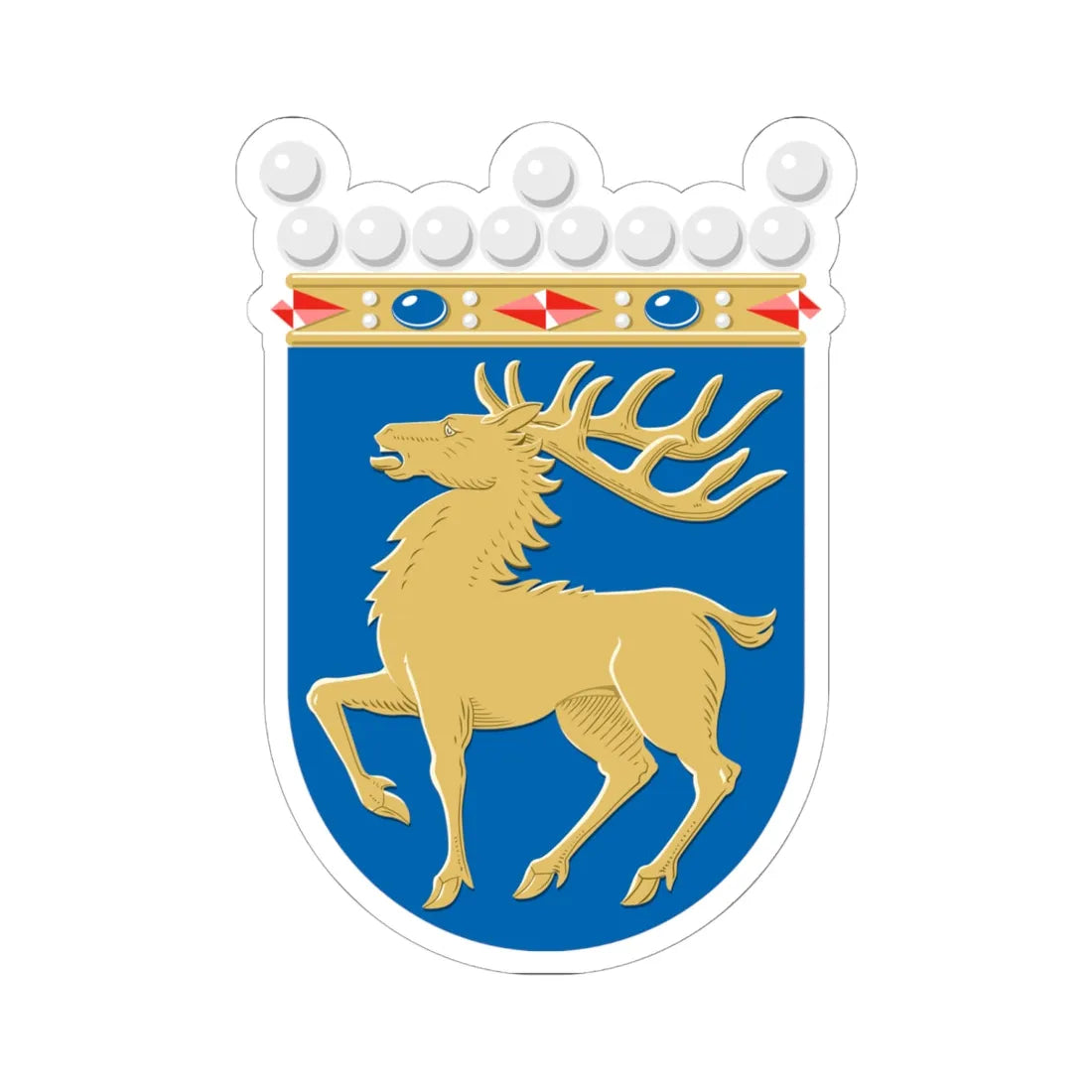 Coat of arms of Åland 2 (Finland) (Coat of Arms) STICKER Vinyl Kiss-Cut Decal 6 Inch White - The Sticker Space