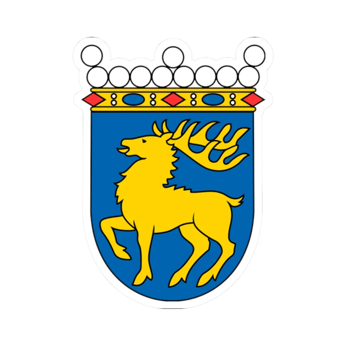 Coat of arms of Åland 3 (Finland) (Coat of Arms) STICKER Vinyl Kiss-Cut Decal 2 Inch White - The Sticker Space
