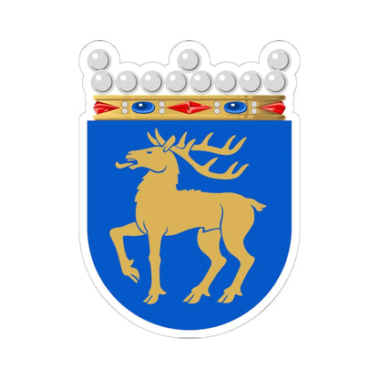 Coat of arms of Åland (Finland) (Coat of Arms) STICKER Vinyl Kiss-Cut Decal 6 Inch White - The Sticker Space