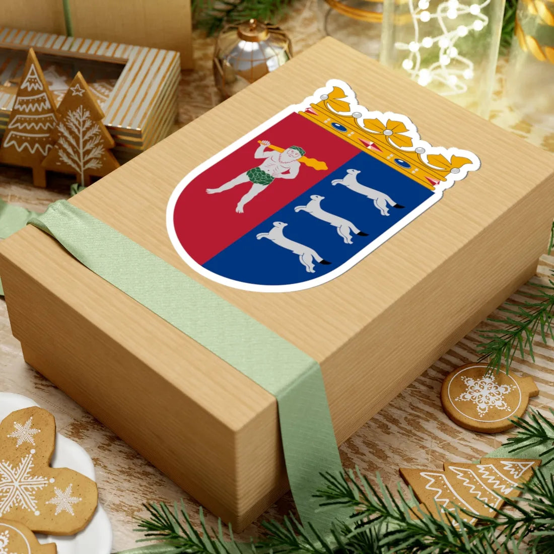 Coat of arms of Lapland Province newer (Finland) (Coat of Arms) STICKER Vinyl Kiss-Cut Decal - The Sticker Space