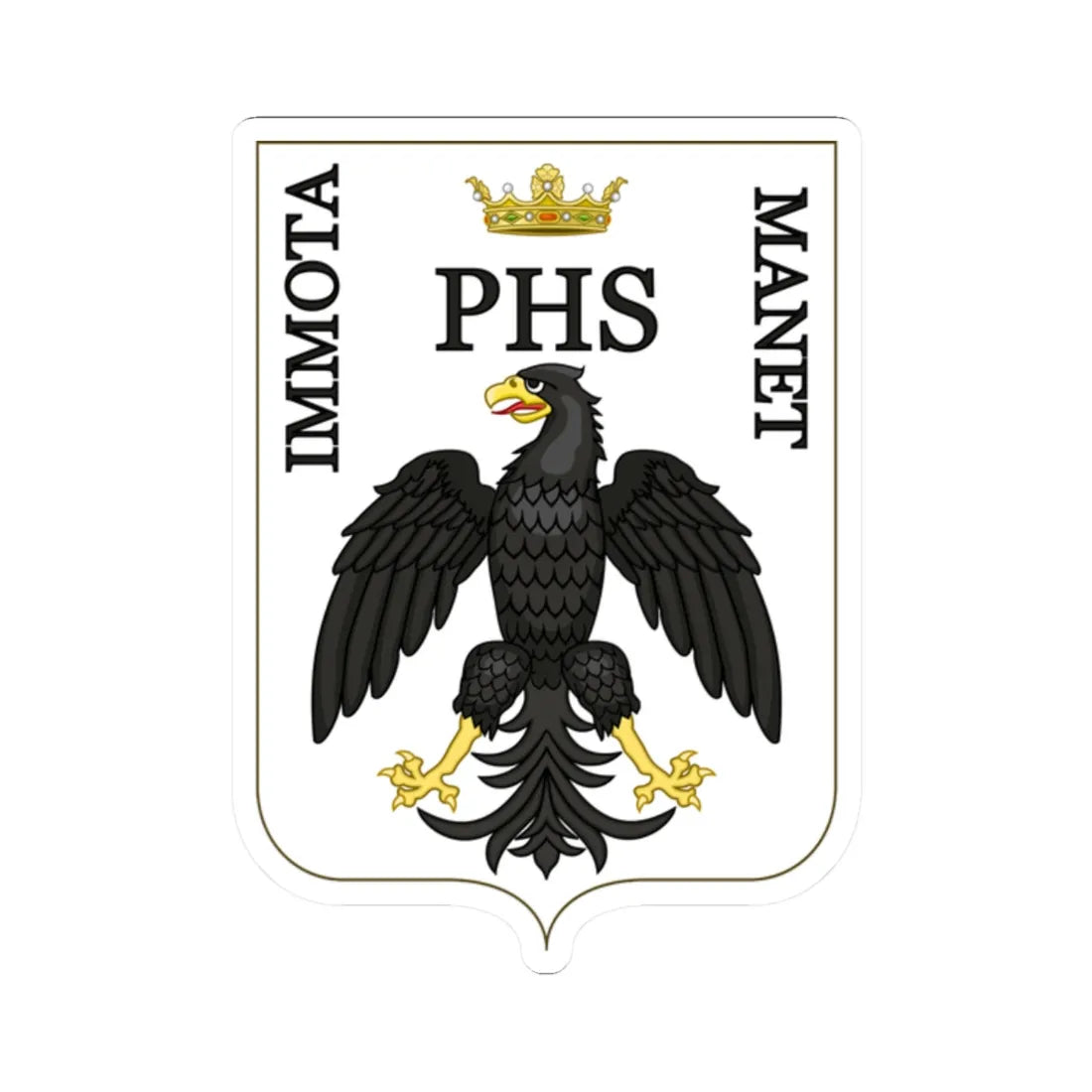 Coat of Arms of LAquila Italy (Italy) (Coat of Arms) STICKER Vinyl Kiss-Cut Decal 2 Inch White - The Sticker Space