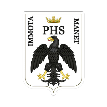 Coat of Arms of LAquila Italy (Italy) (Coat of Arms) STICKER Vinyl Kiss-Cut Decal 3 Inch White - The Sticker Space