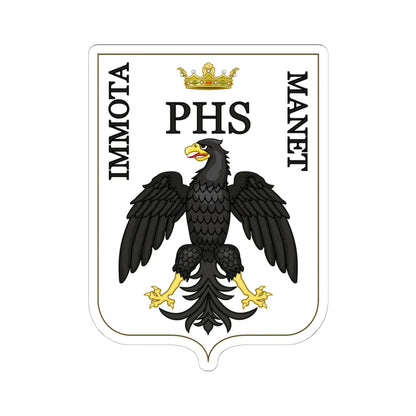 Coat of Arms of LAquila Italy (Italy) (Coat of Arms) STICKER Vinyl Kiss-Cut Decal 6 Inch White - The Sticker Space